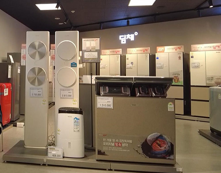 ソウル市内の大型量販店エアコン売場